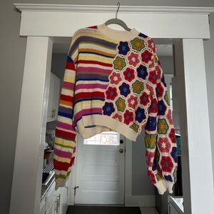 Farm Rio Multicolor Crewneck Sweater